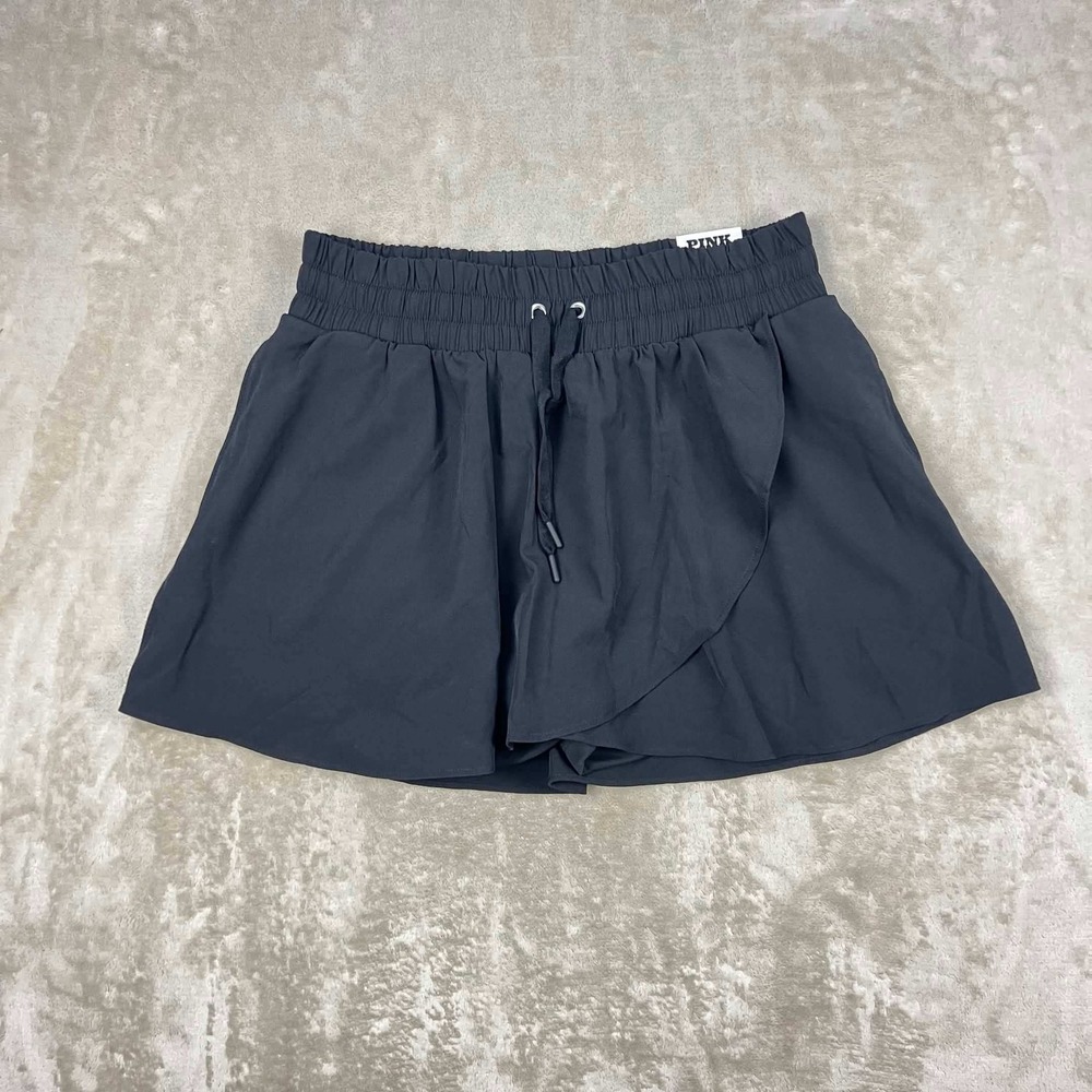 Pink Victoria's Secret Tech Woven Asymmetrical Skort Black Medium NWT